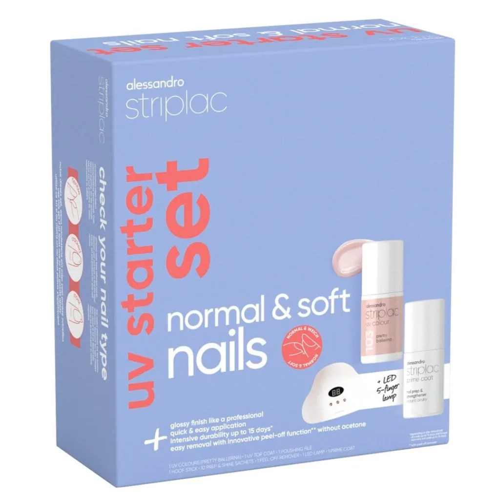 Clearance Striplac UV Starter Set Nagel-Ledlamp|Gellak