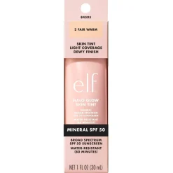 e.l.f. Halo Glow SPF50 2 Fair Warm Skin Tint Foundation