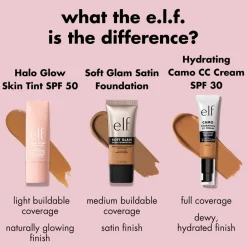 e.l.f. Halo Glow SPF50 6 Light Cool Skin Tint Foundation