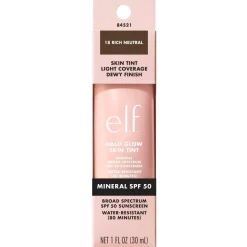 e.l.f. Halo Glow SPF50 18 Rich Neutral Skin Tint Foundation
