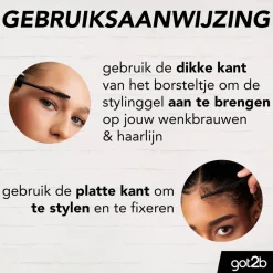 Clearance Glued 4 Brows & Edges Waterproof 2-in-1 Gel Wenkbrauw Make-Up