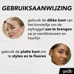 New Tinted Glued Dark Blonde to Brown 4 Brows & Edges Gel Wenkbrauw Make-Up