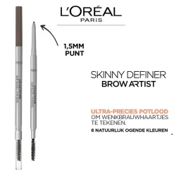 Best L'Oréal Paris Brow Artist Skinny Definer 105 Brunette Ultradun Wenkbrauwpotlood Wenkbrauw Make-Up