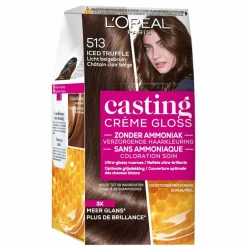 L'Oréal Paris Crème Gloss 513 Goud Asbruin Verzorgende Haarkleuring Haarverf