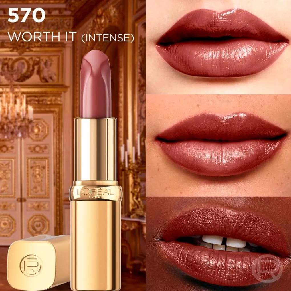 Outlet L'Oréal Paris Color Riche 570 Worth It Intense Satin Nude Lippenstift Lipmake-Up