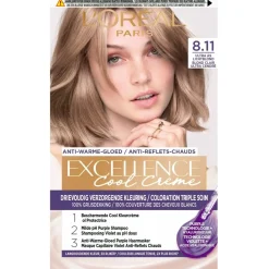 Clearance L'Oréal Paris Cool Crème 8.11 Ultra Licht Asblond Permanente Haarkleuring Haarverf