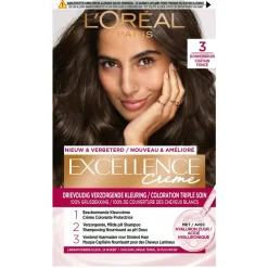 New L'Oréal Paris Crème 3 Donkerbruin Permanente Haarverf Haarverf