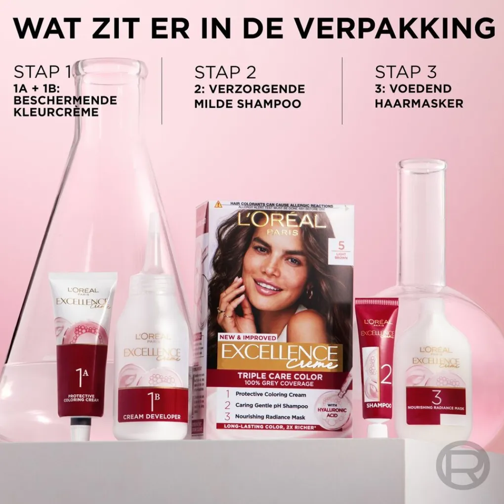 New L'Oréal Paris Crème 3 Donkerbruin Permanente Haarverf Haarverf