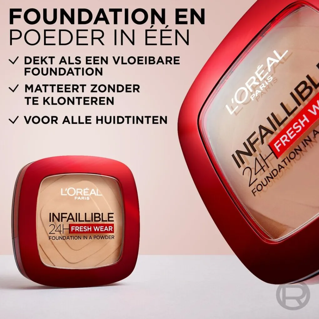 Clearance L'Oréal Paris Infaillible 24H Fresh Wear 245 Golden Honey Foundation in a Powder Gezichtspoeder|Foundation