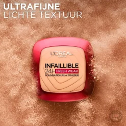Outlet L'Oréal Paris Infaillible 24H Fresh Wear 180 Rose Sand Foundation in a Powder Gezichtspoeder|Foundation