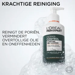 Hot L'Oréal Paris Men Expert Derma Control Purifying Gel Cleanser Gezichtsreiniging Mannen