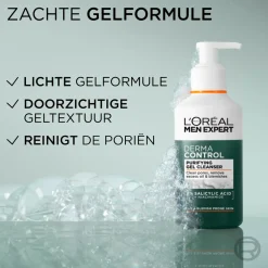 Hot L'Oréal Paris Men Expert Derma Control Purifying Gel Cleanser Gezichtsreiniging Mannen