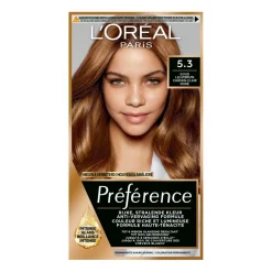 Hot L'Oréal Paris Préférence 5.3 Goud Lichtbruin Permanente Haarkleuring Haarverf