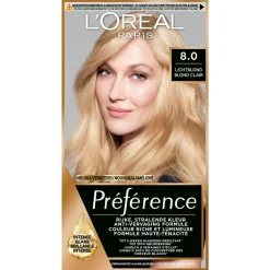 Online L'Oréal Paris Préférence 8 Lichtblond Permanente Haarkleuring Haarverf
