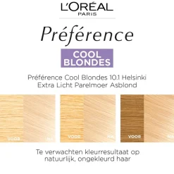 Online L'Oréal Paris Préférence Cool Blondes 10.1 Extra Licht Asblond Permanente Haarkleuring Haarverf