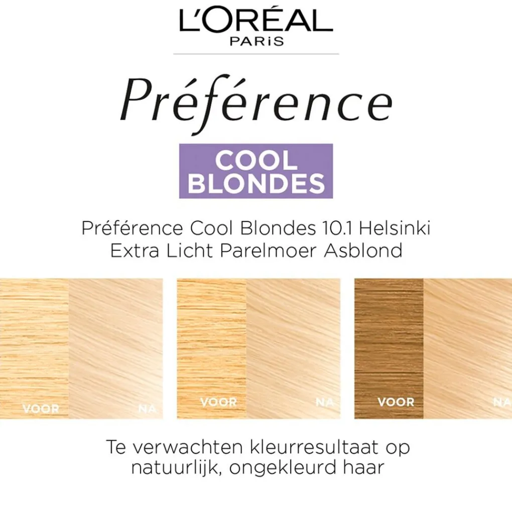 Online L'Oréal Paris Préférence Cool Blondes 10.1 Extra Licht Asblond Permanente Haarkleuring Haarverf