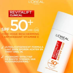 Hot L’Oréal Paris Revitalift Clinical SPF50+ Vitamine C Anti-UV Fluid Dagcreme