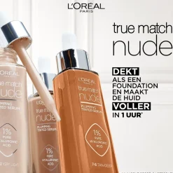 New L'Oréal Paris True Match Nude 6-7 Tan Plumping Tinted Serum Foundation