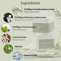 Online CICA Houttuynia Tea Tree Calming Mask Korean Skincare|Gezichtsmaskers