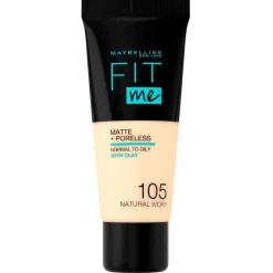 Best New York Fit Me Matte & Poreless 105 Natural Ivory Foundation Foundation