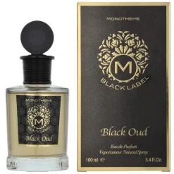 Clearance Monotheme Venezia Black Label Black Oud - Eau de Parfum 100ml Unisex Parfum