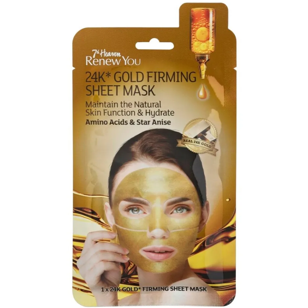 Sale Montagne Jeunesse 24K* Gold Firming Sheet Mask Gezichtsmaskers