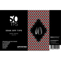 Online UPVOTED Soak Off Tips Short Round Acryl Nagels