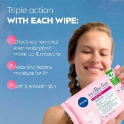 Hot NIVEA Rose Care Micellair Reinigingsdoekjes Gezichtsreiniging