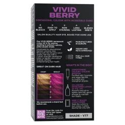 Clearance No Vivid Berry Permanent Vegan Dye Kit Haarverf