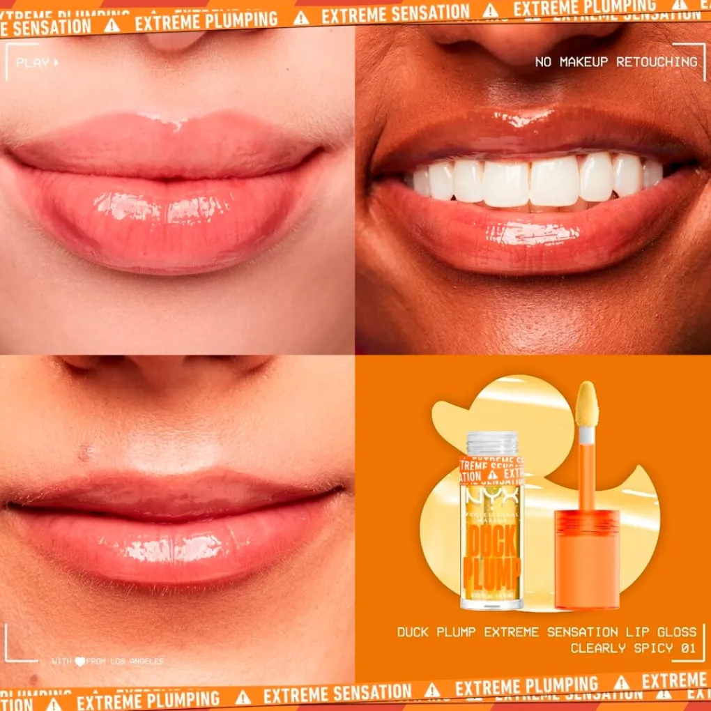 01 Clearly Spicy Duck Plump Extreme Sensation Lipgloss Lipmake-Up