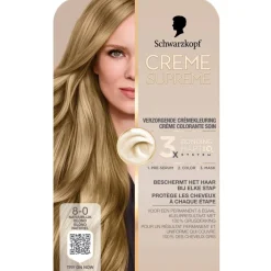 New 8-0 Natuurlijk Blond Verzorgende Crèmekleuring Haarverf