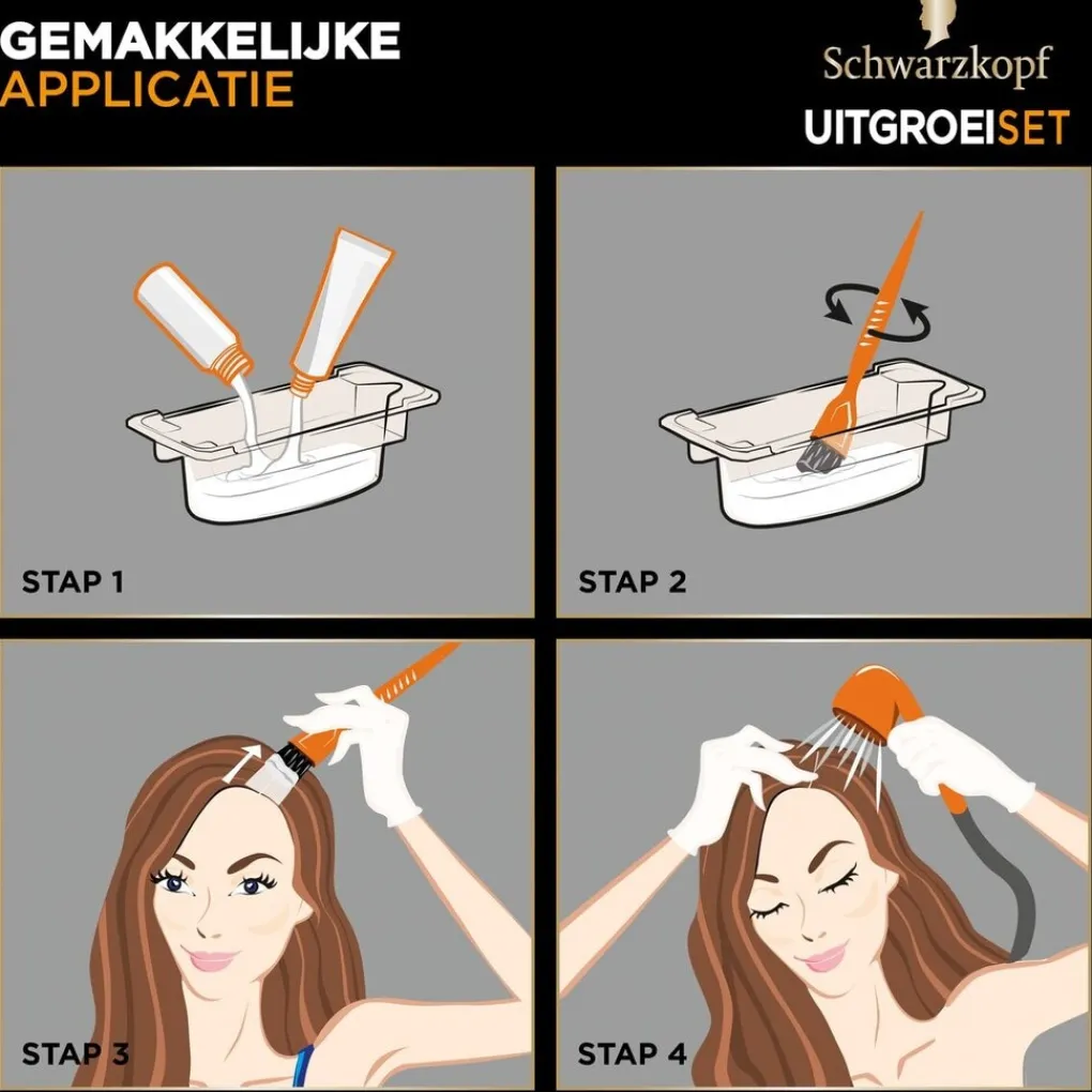 Best Schwarzkopf R1 Licht- Tot Middenbruin Haarverf Uitgroeiset Haarverf