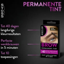 Hot Brow Tint Donkerbruin Permanente Wenkbrauwverf Haarverf