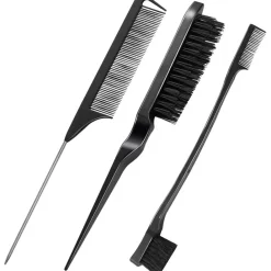 Hot TBC Dual Edge Comb and Brush, 3 sets Haarborstels