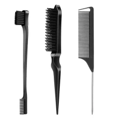 Hot TBC Dual Edge Comb and Brush, 3 sets Haarborstels