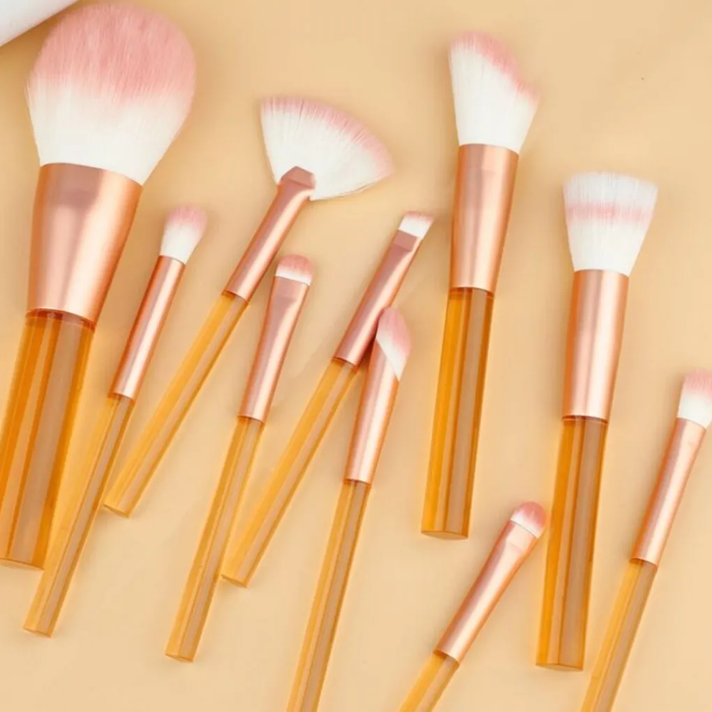 Discount Technique PRO Translucent Perfection make-up kwastenset - 9 make-up kwasten met zakje (ORANJE) Make-Up Kwasten