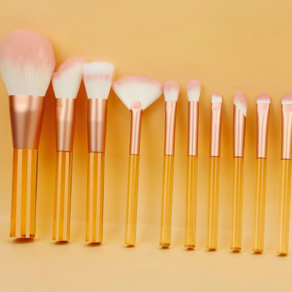 Discount Technique PRO Translucent Perfection make-up kwastenset - 9 make-up kwasten met zakje (ORANJE) Make-Up Kwasten