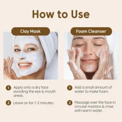 Rice Pure Clay Mask to Foam Cleanser Gezichtsreiniging
