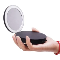 Clearance UNIQ Drievoudige Compacte Reismake-upspiegel met Led 5x en 10x Vergroting Make-Up Spiegels