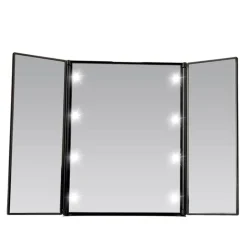 Hot UNIQ Drievoudige Make-upmake-upspiegel met Led-verlichting Make-Up Spiegels