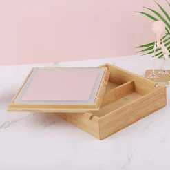 Hot UNIQ 2-in-1 Led Make-upspiegel Sieradendoos en Make-up Organizer Make-Up Spiegels