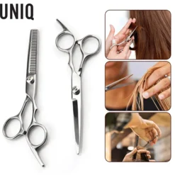 UNIQ Kappersschaar Set voor Thuisgebruik incl. Etui, 2-delig Kappersbenodigdheden