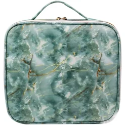 Hot UNIQ Make-up Reistas - Toilettas / Cosmetische tas voor al je make-up - Turquoise Marble Toilettassen
