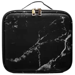 Discount UNIQ Make-up Reistas - Toilettas / Cosmetische tas voor al je make-up - Zwart Marmer Toilettassen