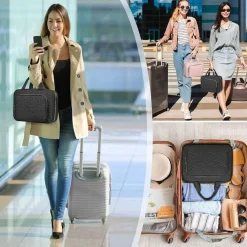 Outlet UNIQ Reis Toilettas met Haak en 4 Vakken - Zwart Toilettassen