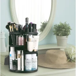 Outlet UNIQ 360° Roterende Make‑up Organizer – Zwart Make-Up Organizers
